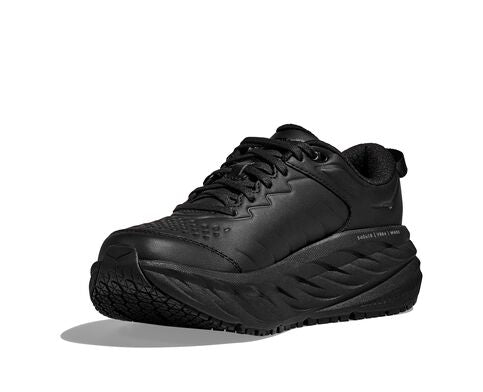Slip Resistant Hoka One One Bondi Leather Mens Black Men's Hoka