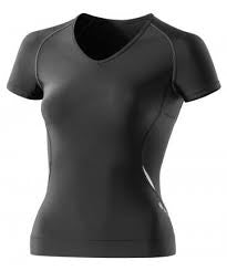 Women's Skins Active A400 Top V Neck SS